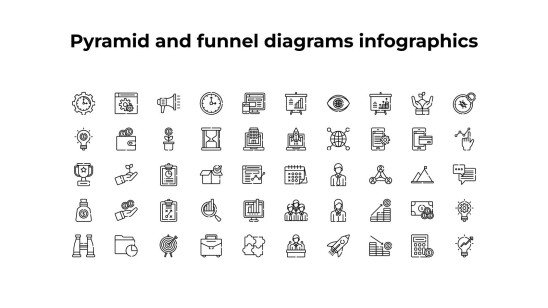 Pyramid and Funnel Diagrams Infographics presentation template 