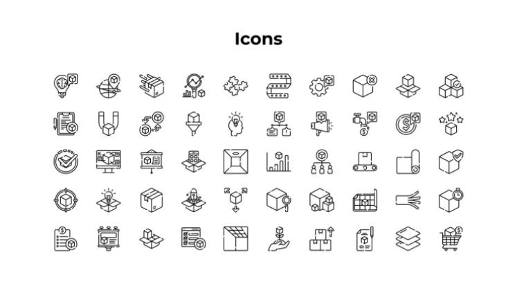Plantilla de presentación Infografía del ciclo de vida del producto