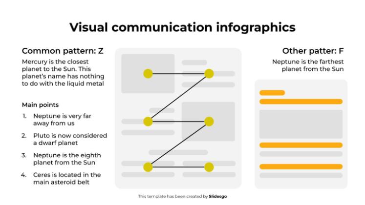 비주얼 커뮤니케이션 인포그래픽 프레젠테이션 템플릿
