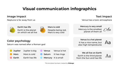 비주얼 커뮤니케이션 인포그래픽 프레젠테이션 템플릿