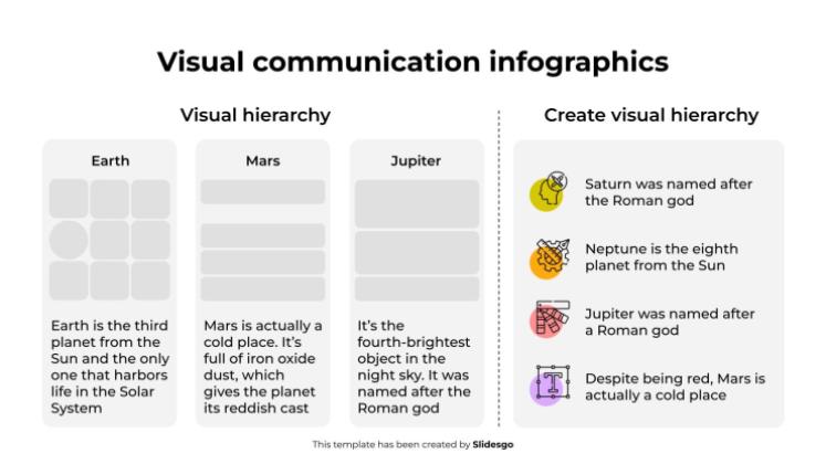 비주얼 커뮤니케이션 인포그래픽 프레젠테이션 템플릿