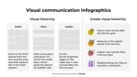 비주얼 커뮤니케이션 인포그래픽 프레젠테이션 템플릿
