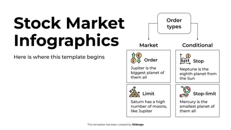 주식 시장 인포그래픽 프레젠테이션 템플릿