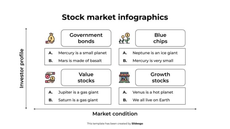 주식 시장 인포그래픽 프레젠테이션 템플릿