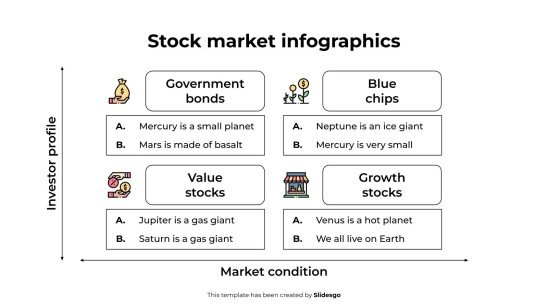 주식 시장 인포그래픽 프레젠테이션 템플릿