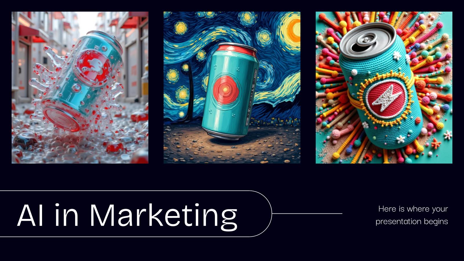 AI in Marketing presentation template 