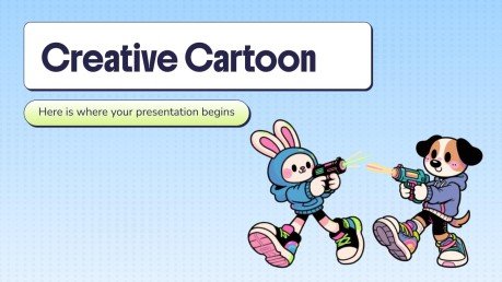 창의적인 만화 프레젠테이션 템플릿