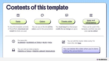 창의적인 만화 프레젠테이션 템플릿