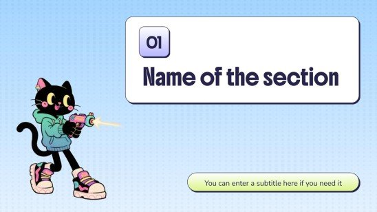 창의적인 만화 프레젠테이션 템플릿