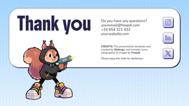 창의적인 만화 프레젠테이션 템플릿