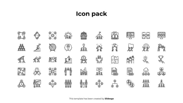 Plantilla de presentación Infografía de objetivos empresariales anuales