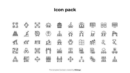 Plantilla de presentación Infografía de objetivos empresariales anuales