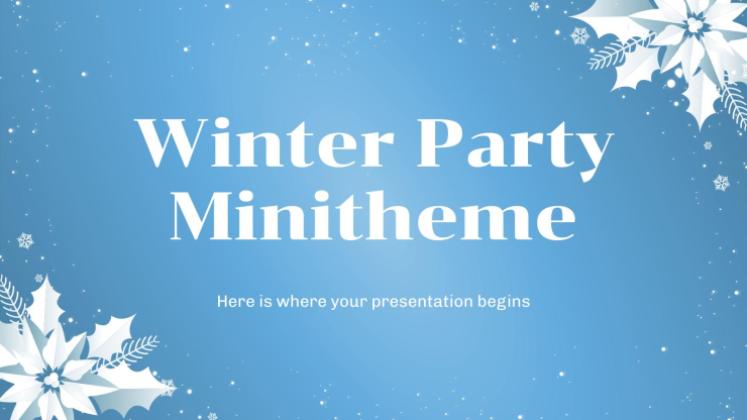 Minithème de la fête de l'hiver Modèles de présentation