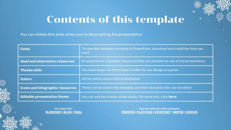 Minithème de la fête de l'hiver Modèles de présentation