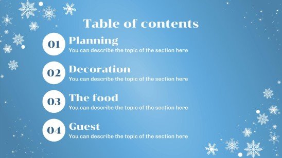 Minithème de la fête de l'hiver Modèles de présentation