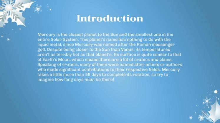 Minithème de la fête de l'hiver Modèles de présentation