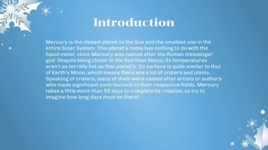 Minithème de la fête de l'hiver Modèles de présentation