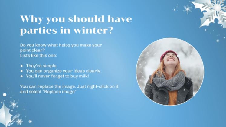 Minithème de la fête de l'hiver Modèles de présentation