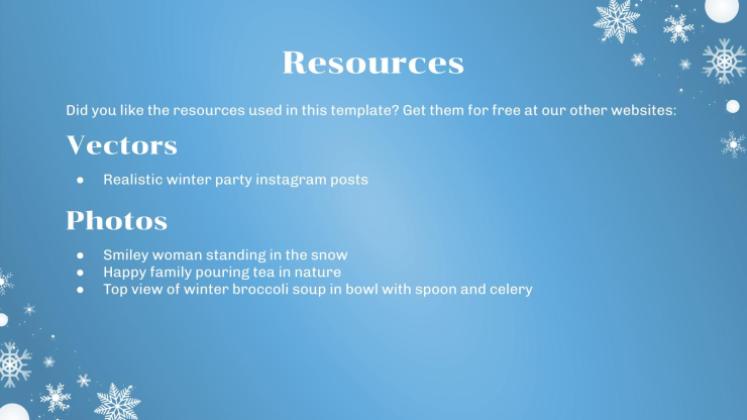 Minithème de la fête de l'hiver Modèles de présentation