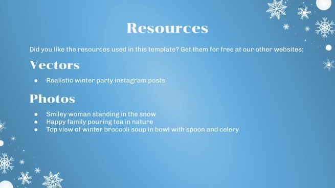 Minithème de la fête de l'hiver Modèles de présentation