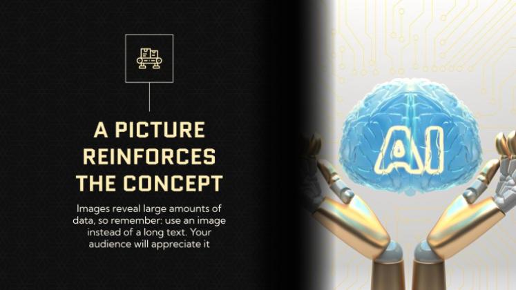 Plantilla de presentación Pitch deck para una app de inteligencia artificial