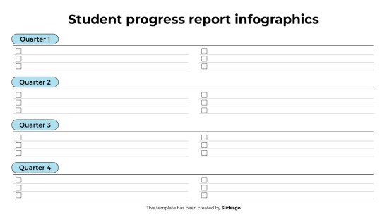 Infographies sur les rapports de progression des élèves Modèles de présentation