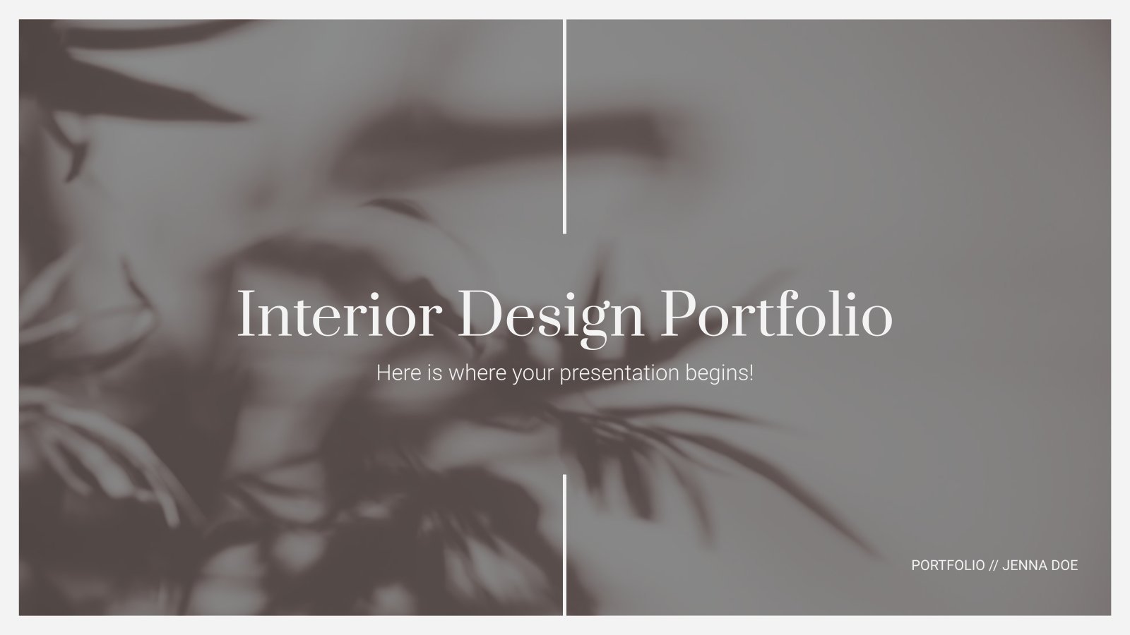 Interior Design Portfolio presentation template 