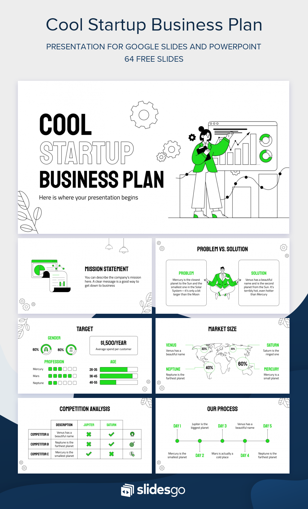 Cool Startup Business Plan | Google Slides & PPT template