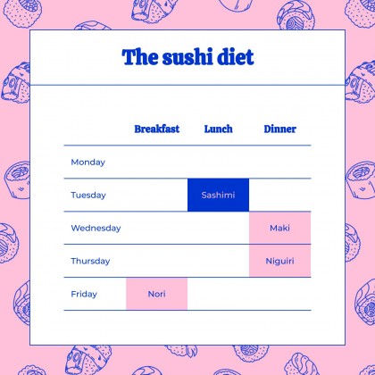 Internationalen Sushi-Tag Präsentationsvorlage