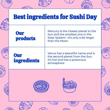 Internationalen Sushi-Tag Präsentationsvorlage