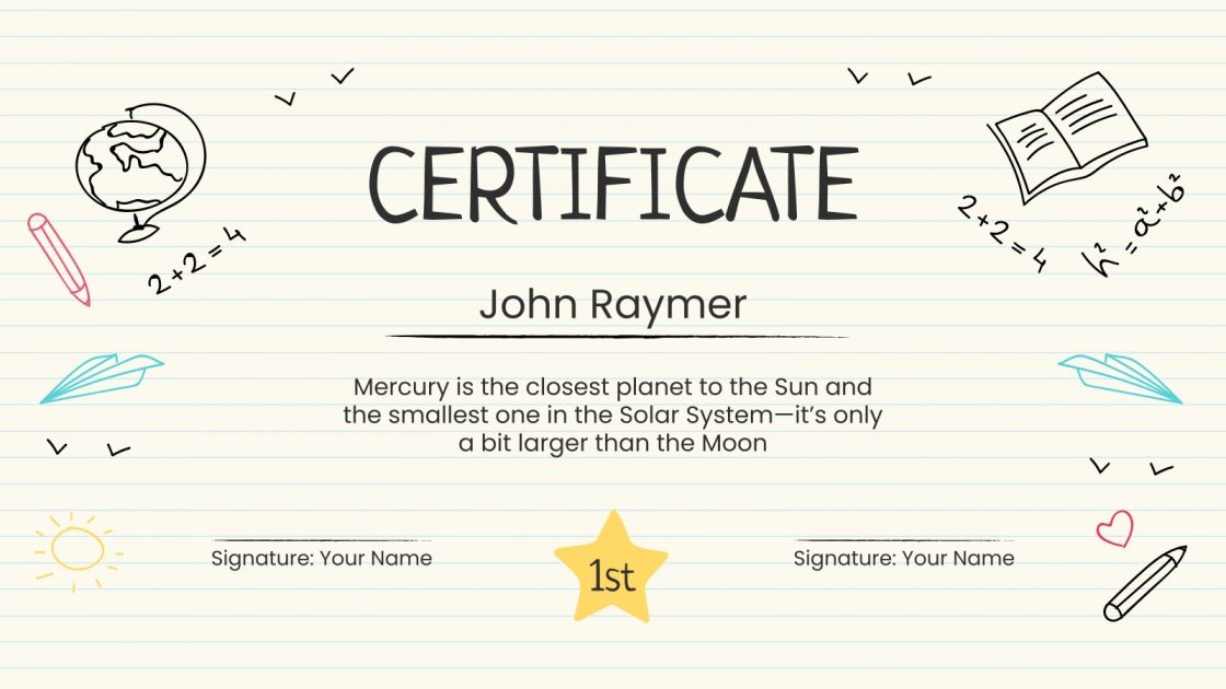 Class Awards Certificates Google Slides & PowerPoint template