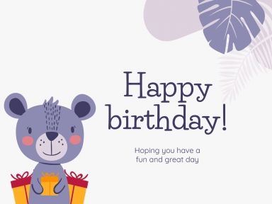 Plantilla de presentación Tarjetas de cumpleaños