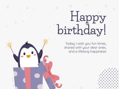 Plantilla de presentación Tarjetas de cumpleaños