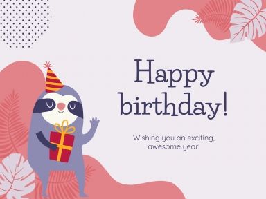 Plantilla de presentación Tarjetas de cumpleaños