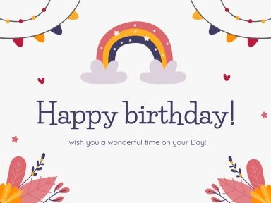 Plantilla de presentación Tarjetas de cumpleaños