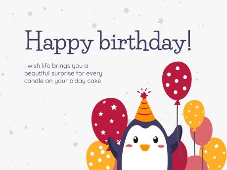 Plantilla de presentación Tarjetas de cumpleaños