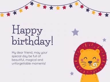 Plantilla de presentación Tarjetas de cumpleaños