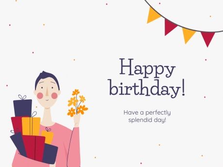 Plantilla de presentación Tarjetas de cumpleaños