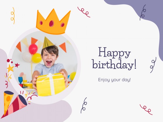 Plantilla de presentación Tarjetas de cumpleaños
