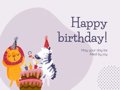 Plantilla de presentación Tarjetas de cumpleaños