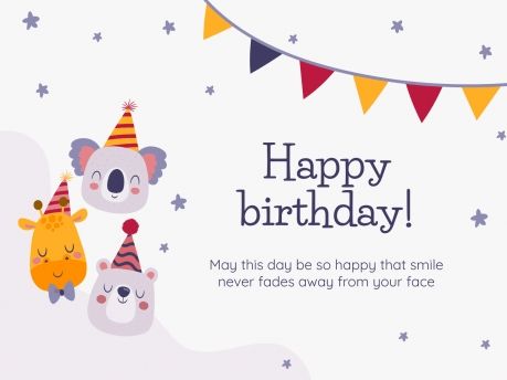 Plantilla de presentación Tarjetas de cumpleaños