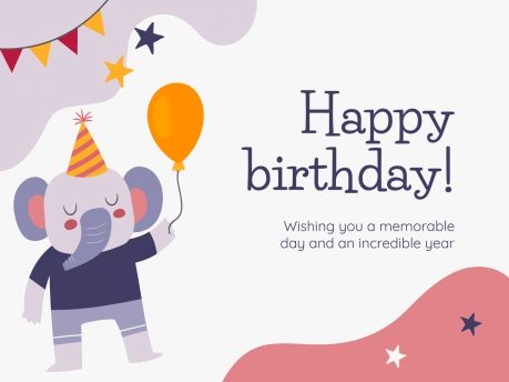 Plantilla de presentación Tarjetas de cumpleaños