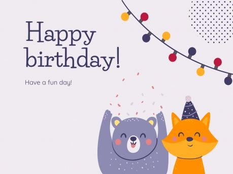 Plantilla de presentación Tarjetas de cumpleaños
