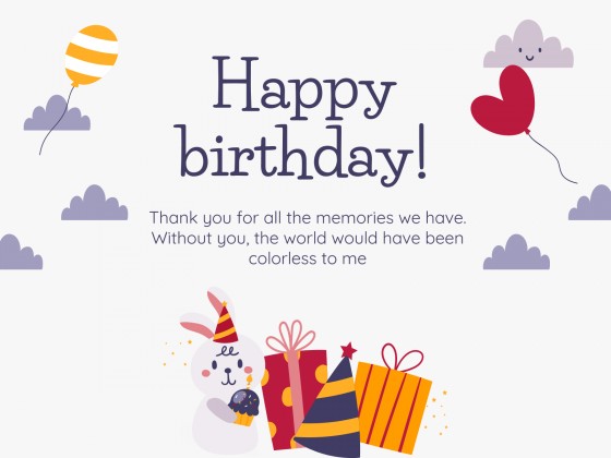 Plantilla de presentación Tarjetas de cumpleaños