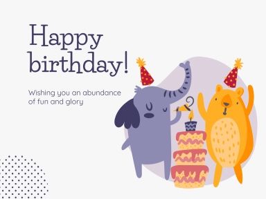 Plantilla de presentación Tarjetas de cumpleaños