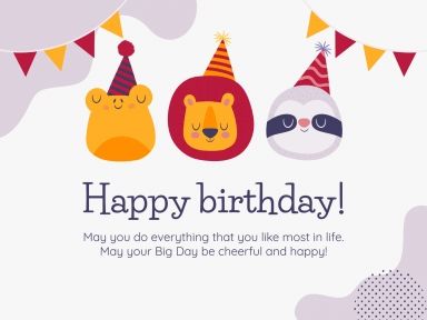 Plantilla de presentación Tarjetas de cumpleaños