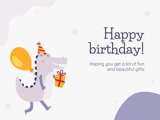 Plantilla de presentación Tarjetas de cumpleaños