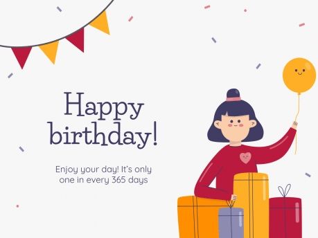 Plantilla de presentación Tarjetas de cumpleaños