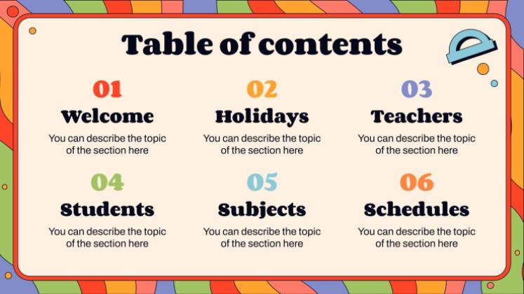 Bienvenue à la classe de collège Modèles de présentation