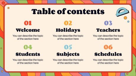 Bienvenue à la classe de collège Modèles de présentation